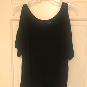 Black cold shoulder top